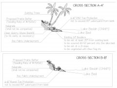 Shoreline Protection Cross-Sectional Drawing