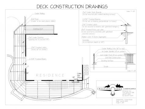 Deck construction drawing